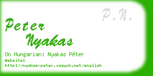 peter nyakas business card